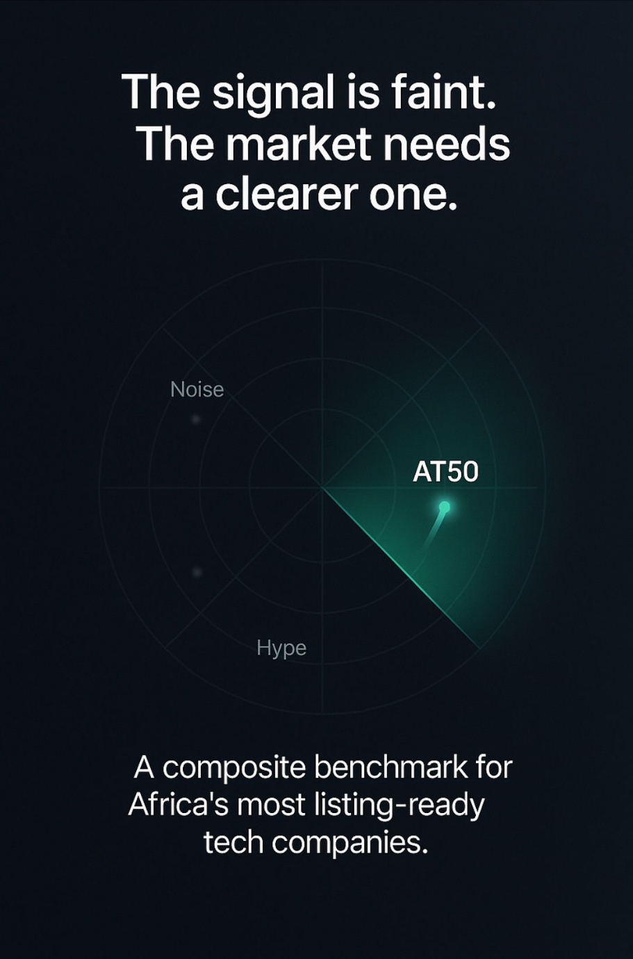AT50 signal visual explaining the need for a clearer private-market benchmark