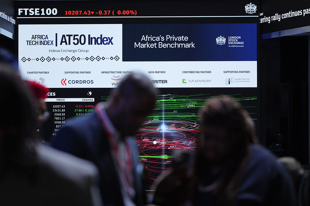 AT50 Index displayed at the London Stock Exchange